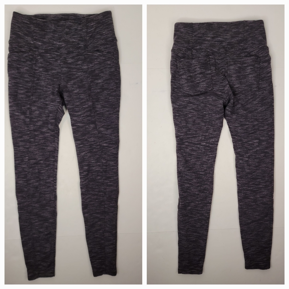 Athleta Sz S Leggings Metro Side Pockets Space Dye Womens 73686
